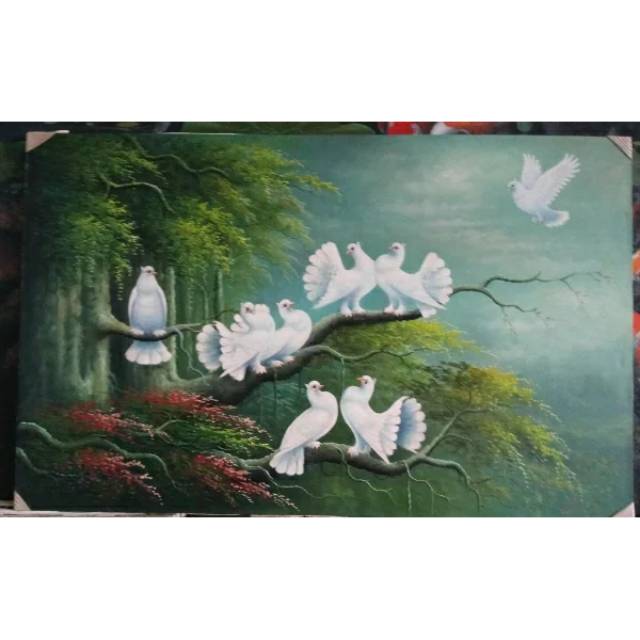 Lukisan Burung Dara Shopee Indonesia