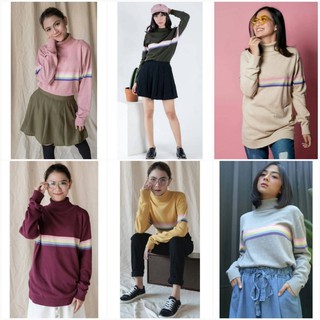 Sweater Turtleneck Rajut  Pelangi  TURTLENECK RAINBOW 