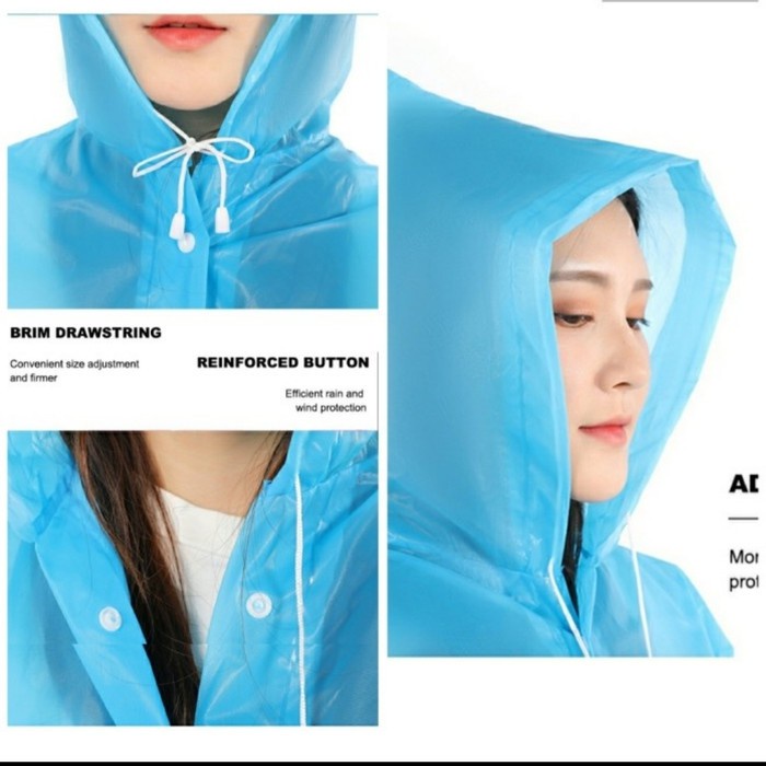 OBRALL..!!!.. Jas Hujan TERUSAN EVA / Raincoat Mantel Dewasa Semi Transparan Polos / Raincoat