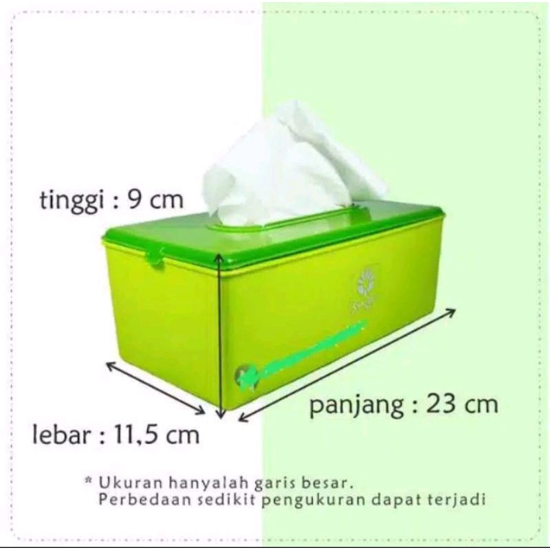 KOTAK TISSU/TEMPAT TISSU/ BOX TISSU SUNLIFE PLASTIK WARNA CERAH