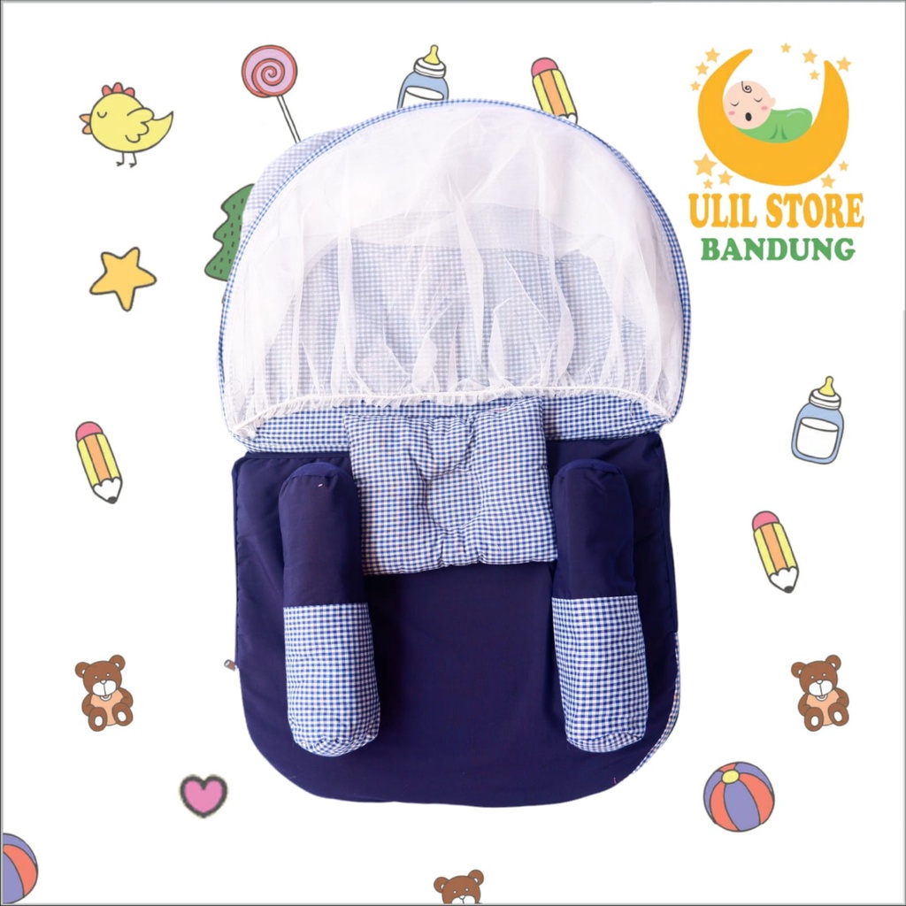 Kasur Bayi Lipat Kelambu / Kasur Bayi Model Matras Kelambu Free Bantal Peyang + Dua Guling Bayi-1
