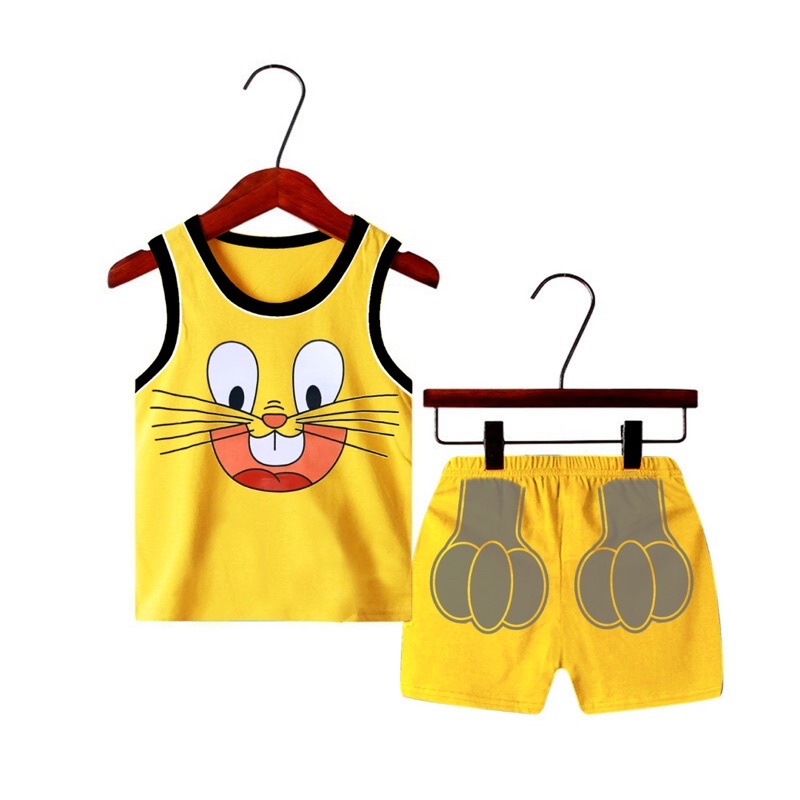 SETELAN SINGLET ANAK 6 BULAN-3 TAHUN KARAKTER BUNNY ALL SIZE