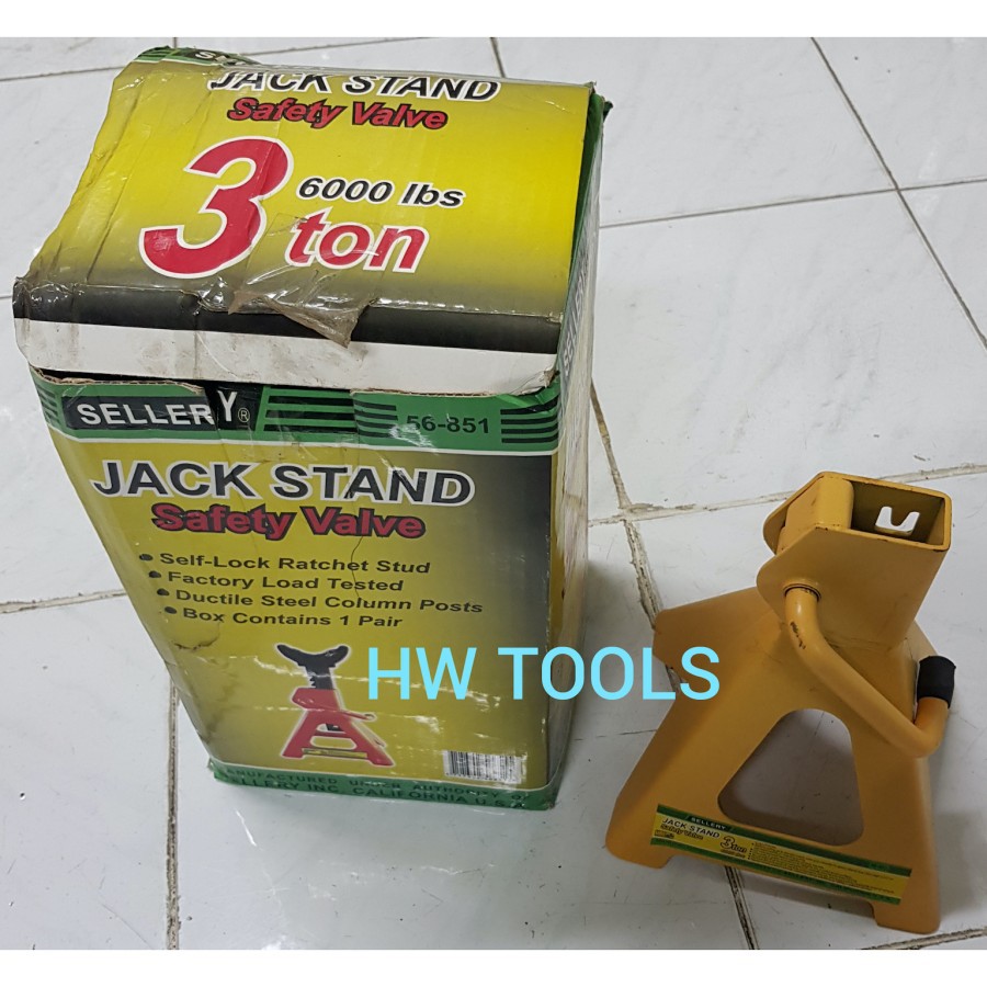 TAHANAN DONGKRAK JACK STAND 3 TON SET 2 PCS SELLERY 56-851