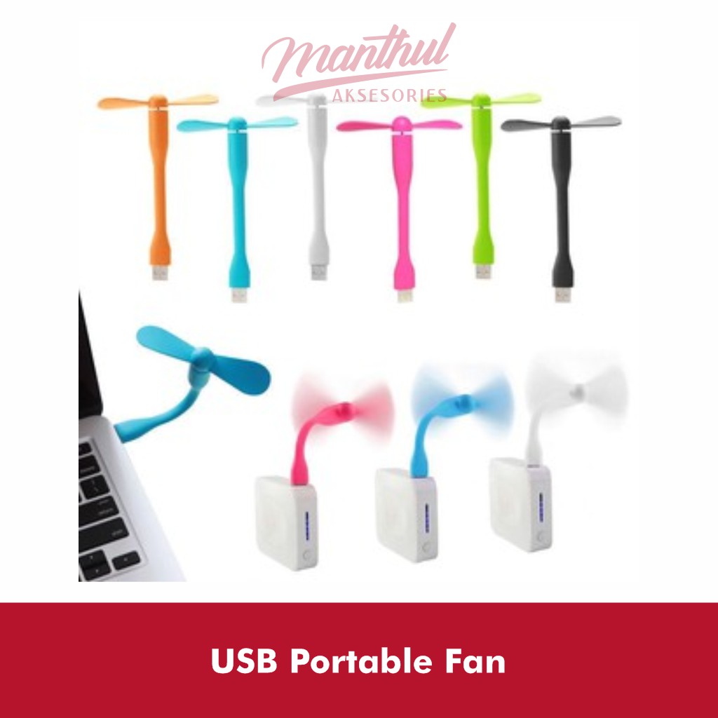 Kipas Angin Usb Portable Fan Mini Powerbank Stick Shopee Indonesia