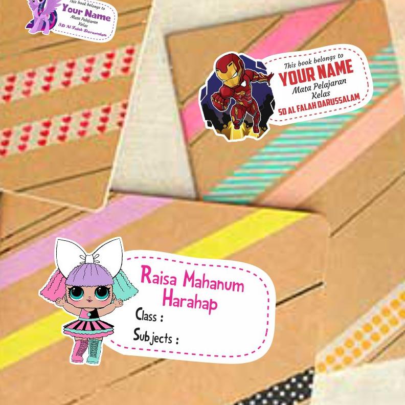

Recomended.. Stiker nama sampul buku Tulis Tema Avengers Spiderman, Iron Man