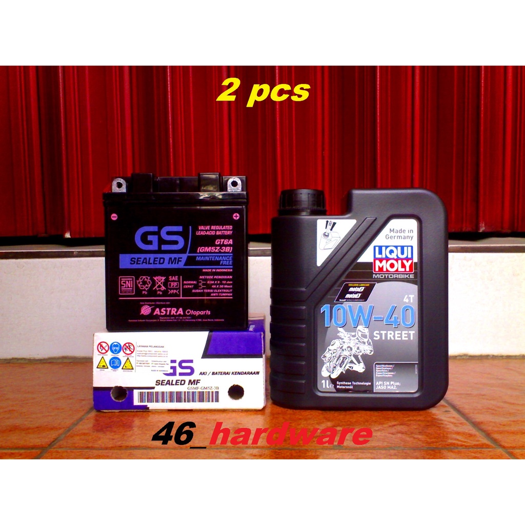 AKI GS SEALED MF GM5Z-3B GT6A LM STREET 10W40 GRAND JUPITER MIO VESPA - 46_hardware