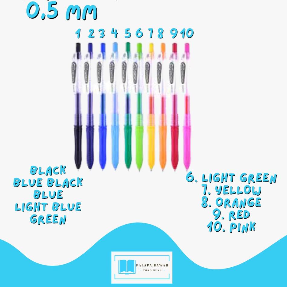 

DPGX Pulpen / Pena ZEBRA Gel Kokoro 0.5 mm Warna Warni [ym -942]