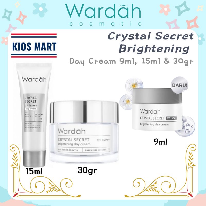 Wardah Crystal Secret Brightening Day Cream SPF 35 PA+++ 9ml | 15ml | 30g
