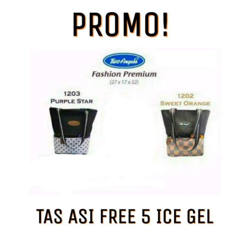 PROMO! TAS ASI TWO ANGELS FASHION PREMIUM FREE 5 ICE GEL // COOLER BAG TWO ANGELS SY2021 S1