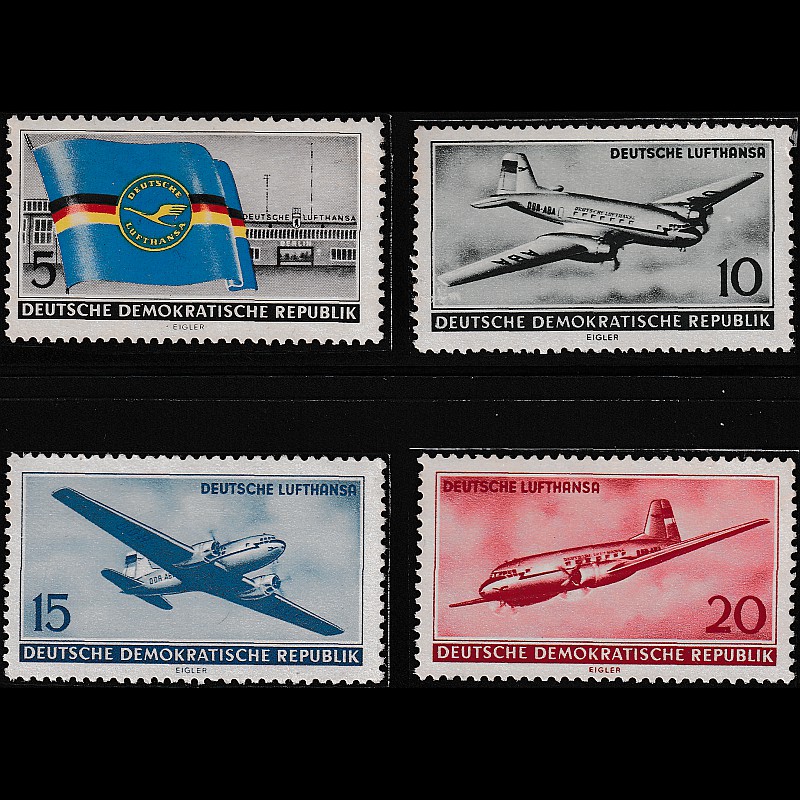 

Prangko DDR 1956 - Lufthansa - 4 lbr
