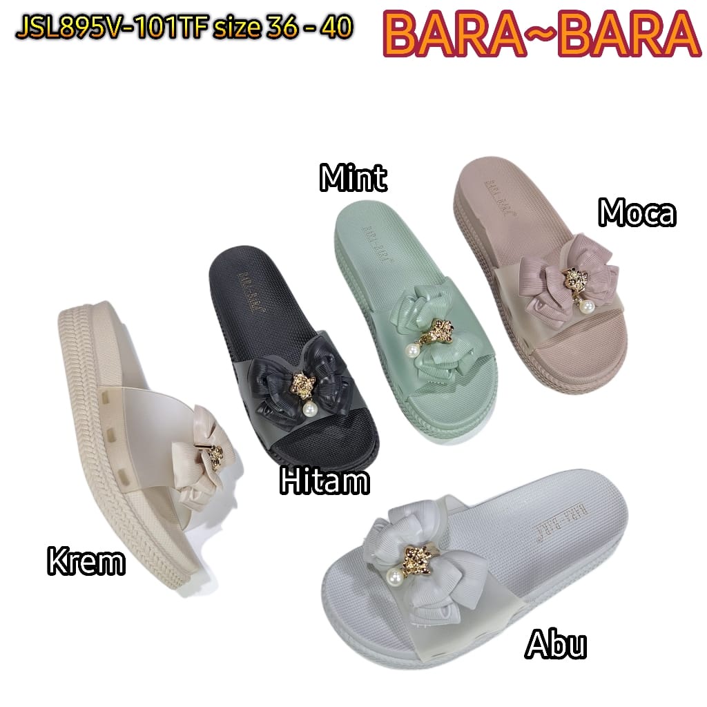 jelly sandal wanita bara bara selop karet import barabara cewek JSL895V-101TF