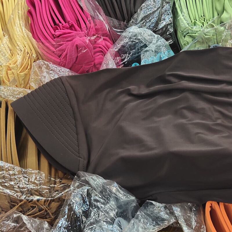 Hijab Pendek Sport / Hijab sport jersy premium / bergo sport pendek / hijab sport-coklat tua