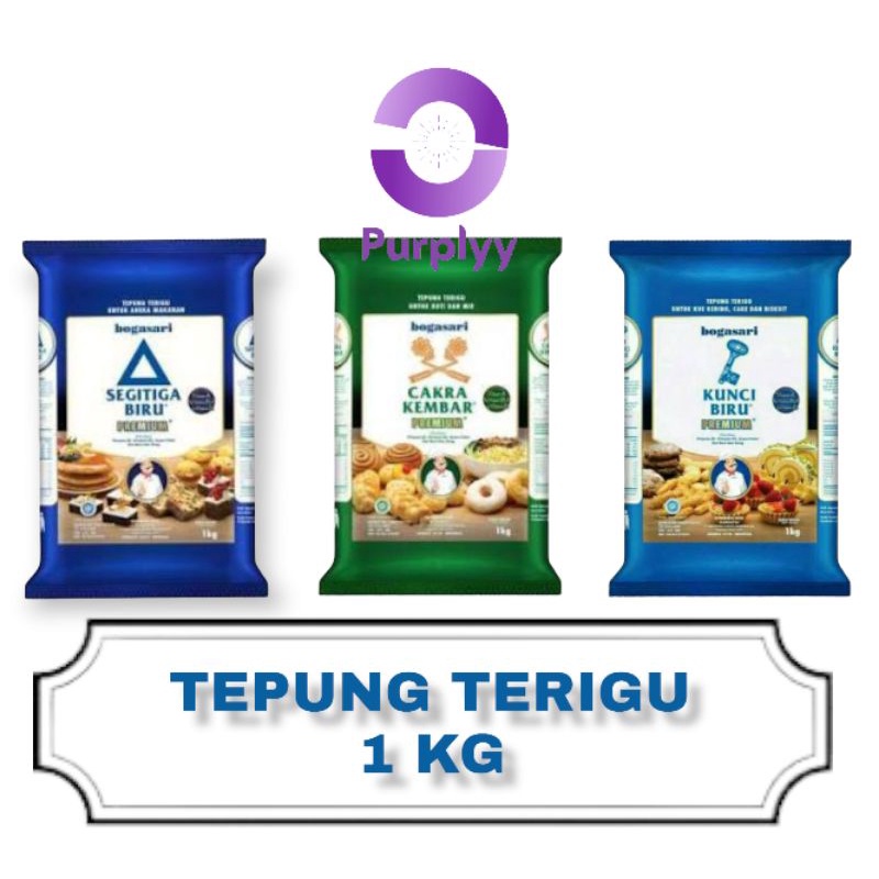 

TEPUNG TERIGU 1 KG KUNCI BIRU,CAKRA KEMBAR,SEGITIGA BIRU