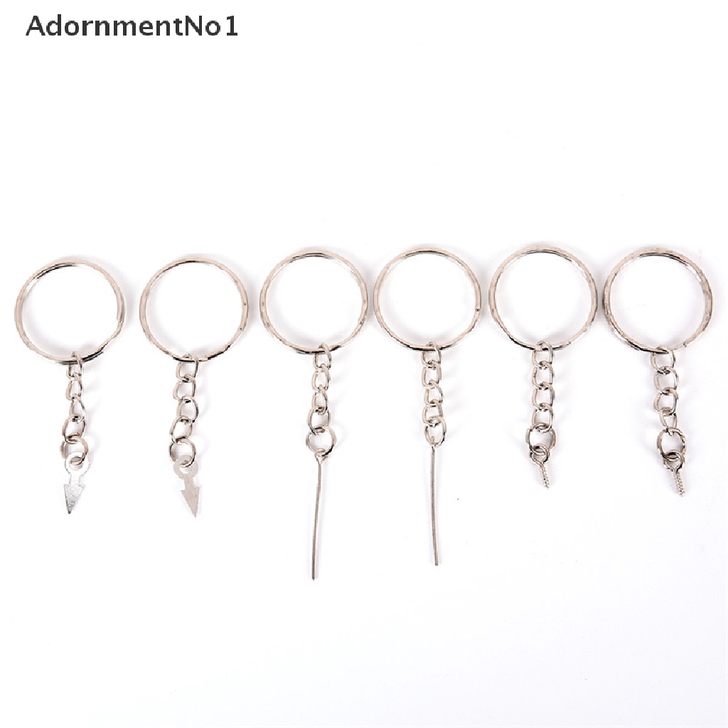 (AdornmentNo1) 50pcs Ring Gantungan Kunci Diameter 25MM Warna Silver