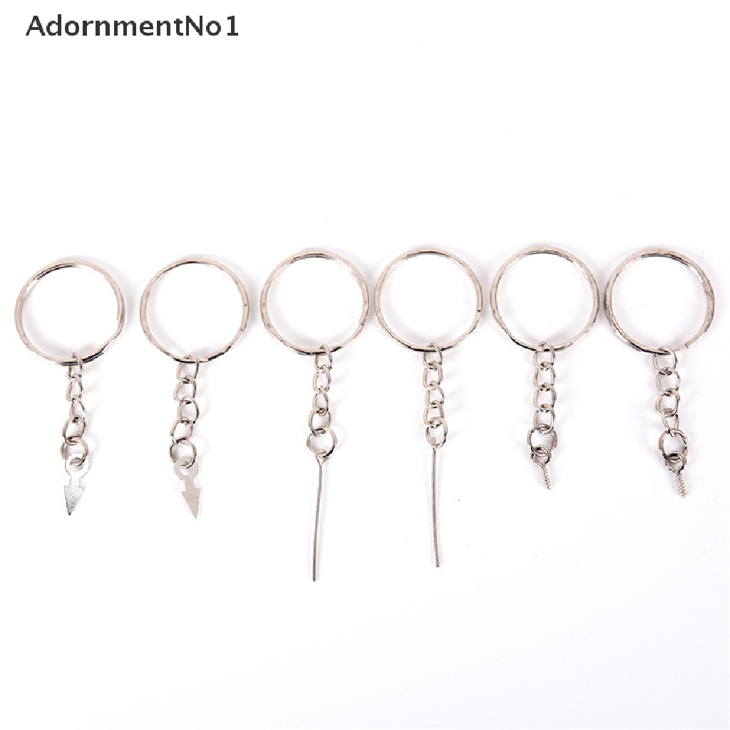 (AdornmentNo1) 50pcs Ring Gantungan Kunci Diameter 25MM Warna Silver