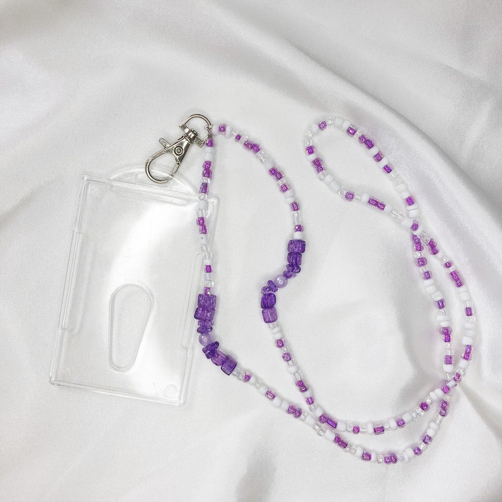 

Lanyard Beaded Stone (Id card/ Name Tag)