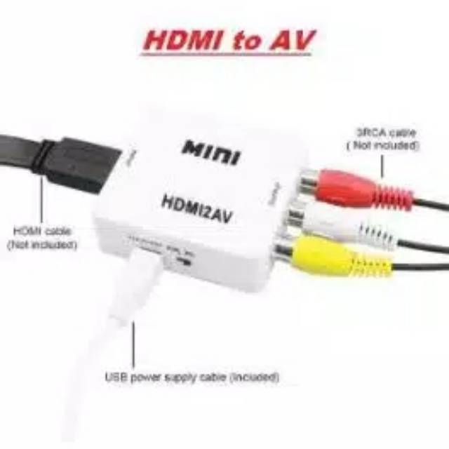 HDMI to AV / RCA (alat konverter dari HDMI ke AV/RCA)