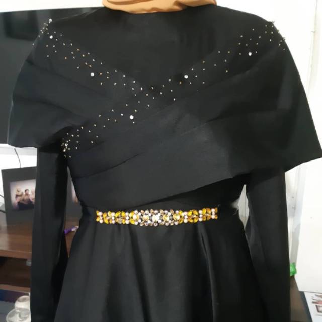 Gaun Hitam, Gaun Pesta Simple, Black Dress