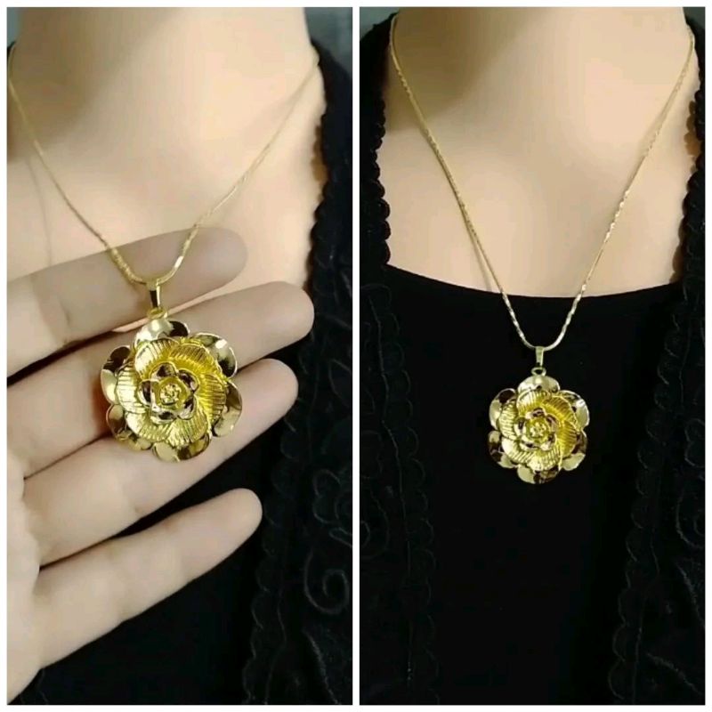 Kalung bunga gold. Xuping medan Sumbayak. xuping titanium