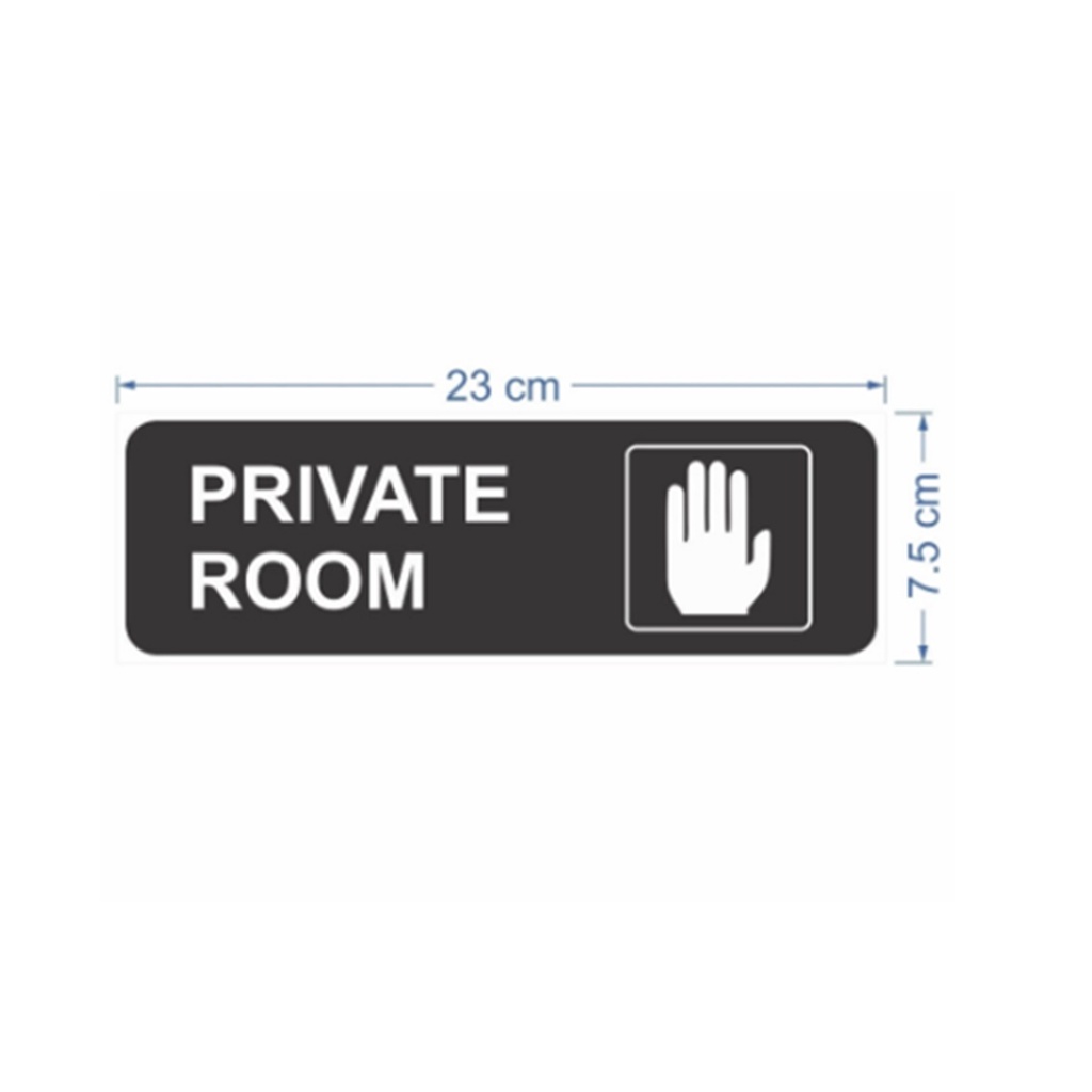

STIKER Vynil PROMO MURAH PRIVATE ROOM 7,5x23 CM SIGN RAMBU K3