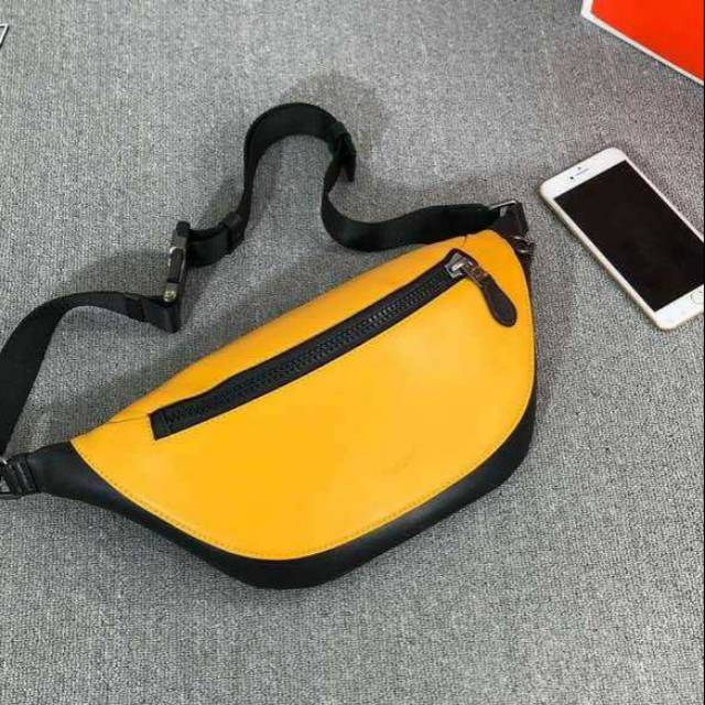 WAISTBAG COACH RIVINGTON BELT BAG YELLOW ORI QUALITY