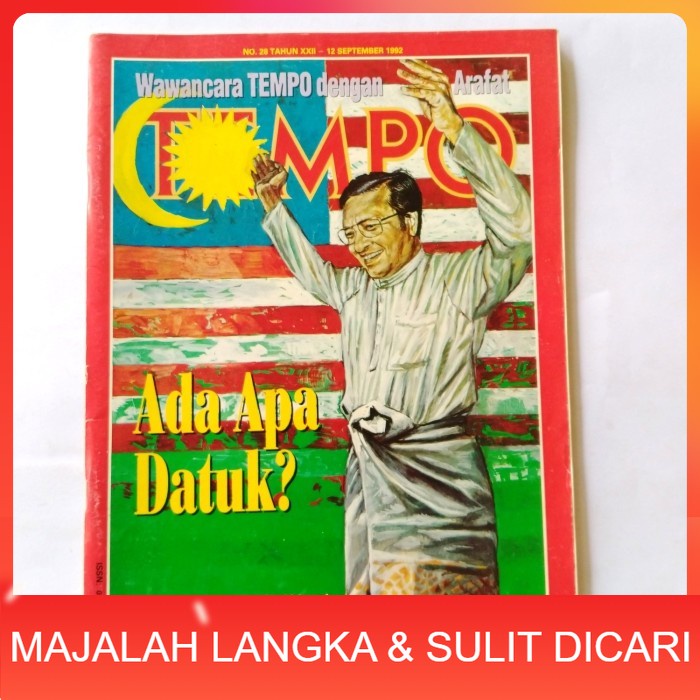 Majalah TEMPO No.28 Sep 1992 Cover ADA APA DATUK Langka