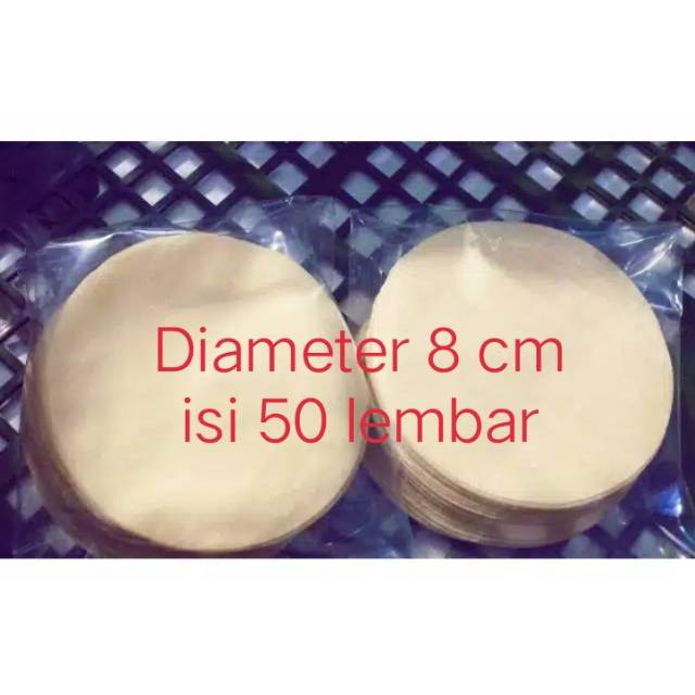 Kulit dimsum,50 lembar/pack ukuran 8 cm(bulat)