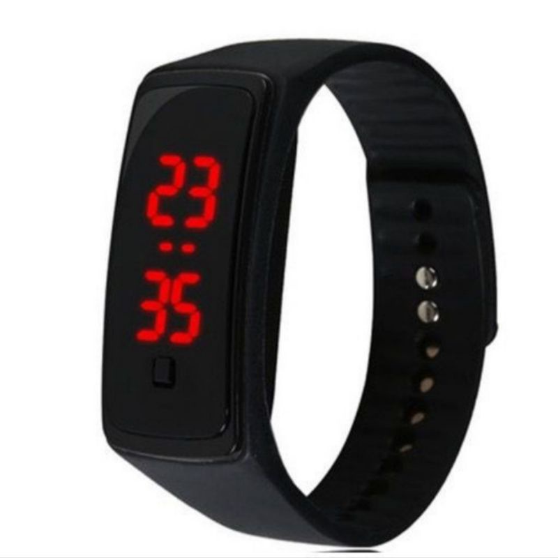 JAM TANGAN LED SPORT DIGITAL FULL BLACK MURAH DAN TRENDY