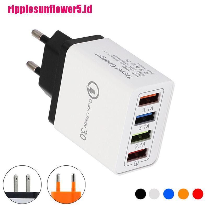 # Kaos T-Shirt Wanita Lengan Pendek Motif Print #Adapter Power Charger Dinding 4 Port USB Qc 3.0