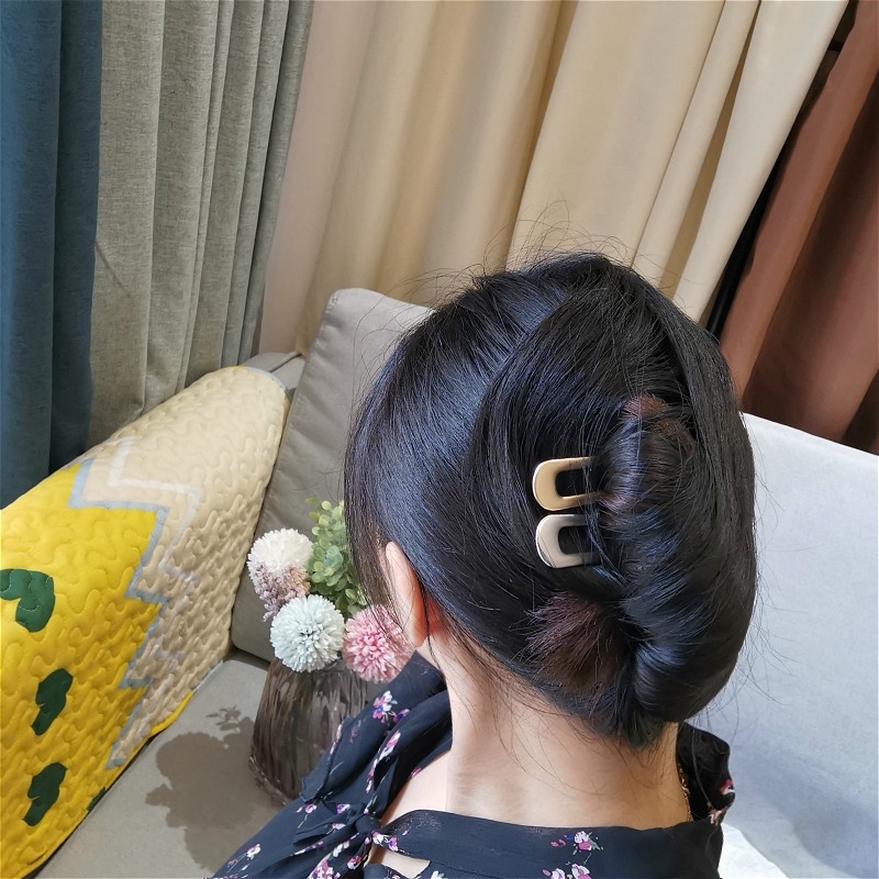 Jepit Rambut Bentuk U Bahan Alloy Gaya Retro Korea Untuk Wanita