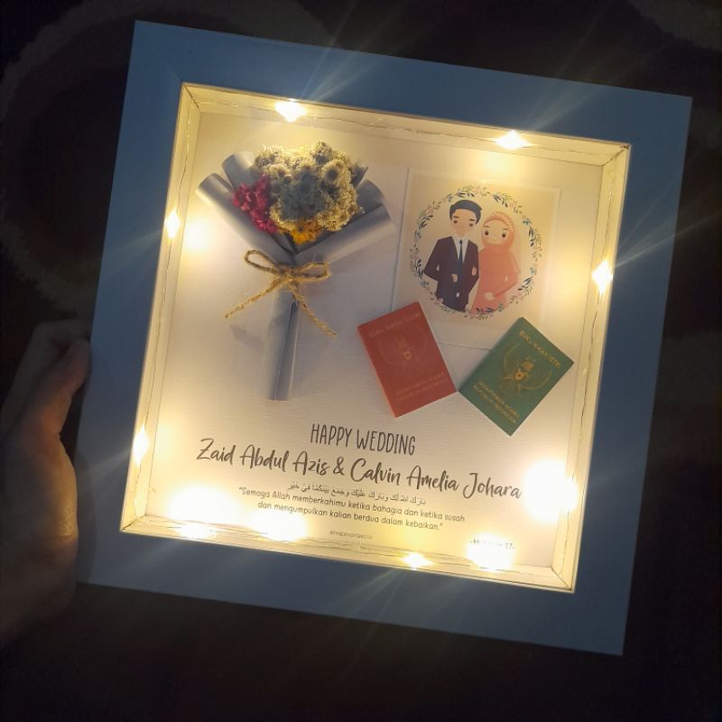MARRIAGE BOOK IN FRAME | BINGKAI 3D | KADO UNIK | KADO WEDDING | KADO PERNIKAHAN-1
