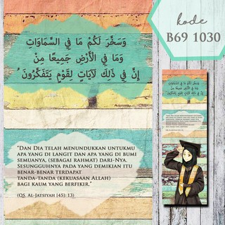 KADO WISUDA HIASAN DINDING KAYU hijab graduation uk 10x30 cm | Shopee