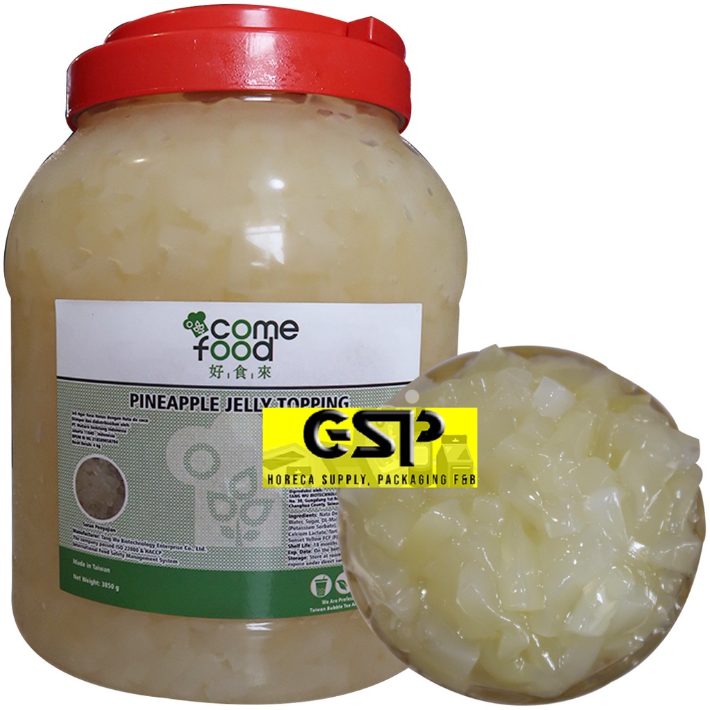 

Coconut Pineapple Jelly Topping Minuman Taiwan 4kg Jeli rasa Kelapa Nanas 4000 G Composite Jelly Topping Come Food import Taiwan COMEFOOD / Toping Nanas Kelapa Jeli Jelli kenyel kenyal / agar agar