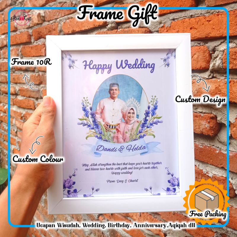 Hadiah Kado Ucapan Bingkai ( Simple Frame )untuk wisuda, ultah, wedding murah berkualitas