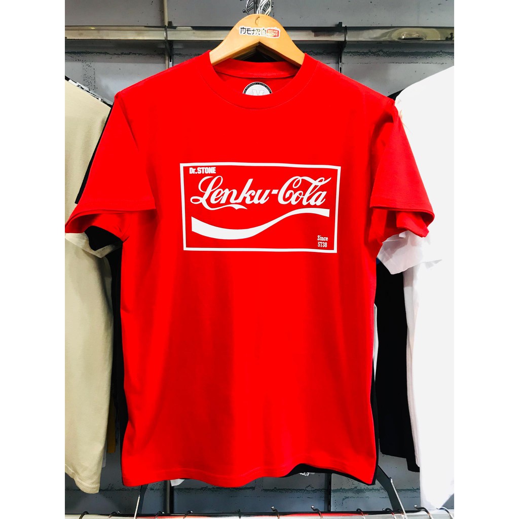 Kaos Dr Stone Senku Cola Red Premium Unisex Tshirt Anime Manga Wibu Otaku