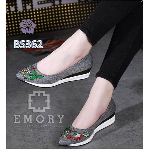 Sepatu Wanita Wedges Emory Garden Abu - BS362
