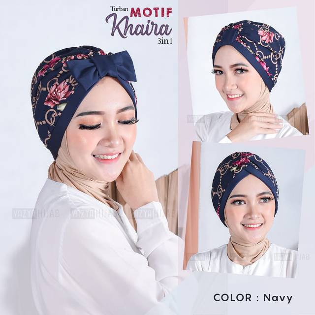 Turban Khaira Motif 3in1