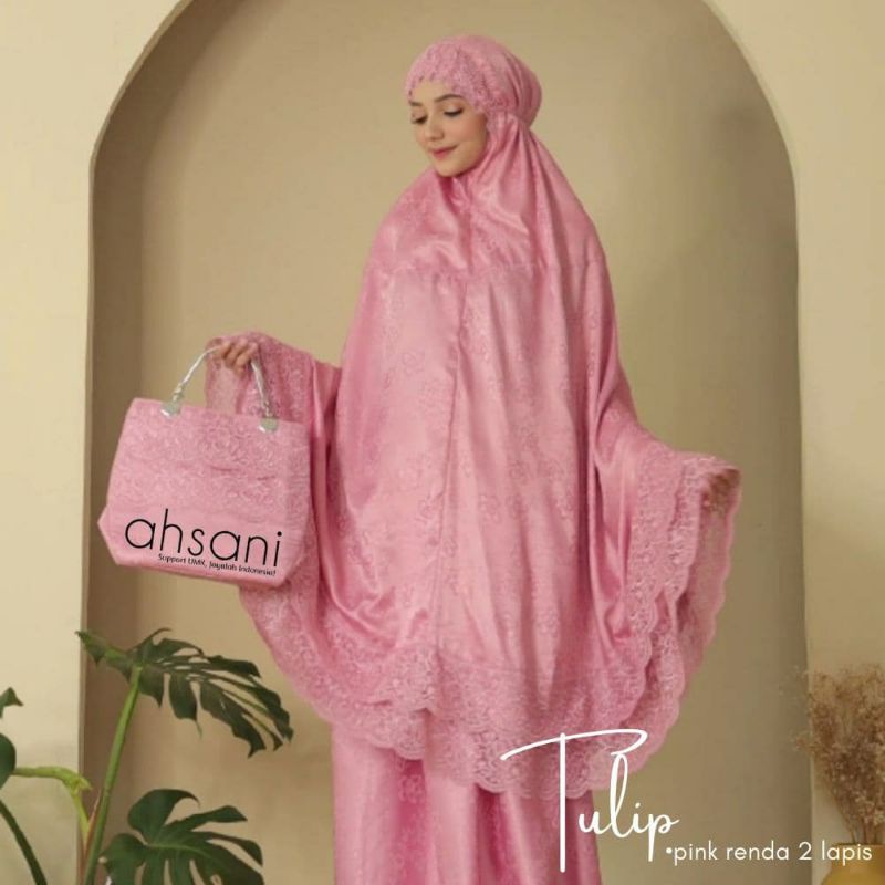 Mukena Ahsani Tulip Renda 2