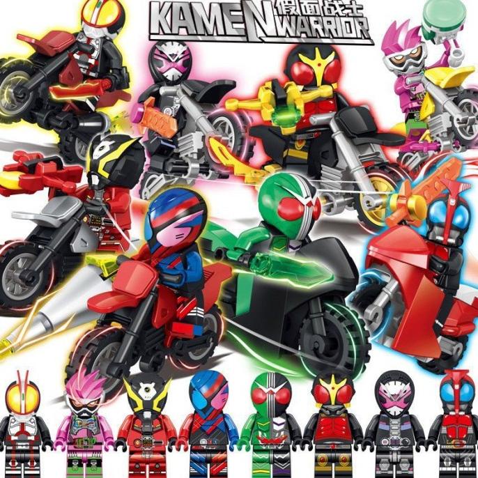 82232 Kamen Rider Motor Baja Hitam Brick Mainan Anak DIY Edukasi