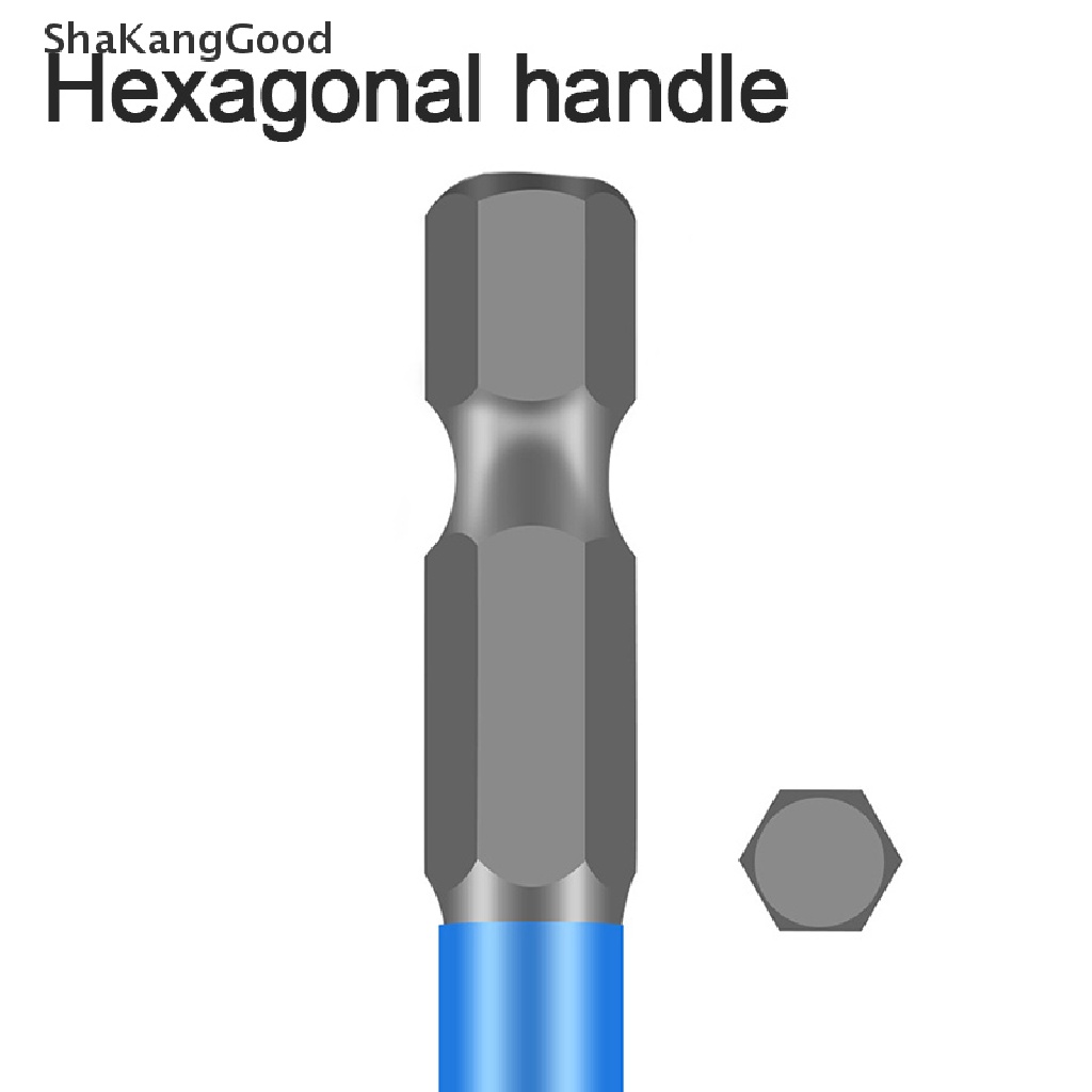 Skid 1pc Mata Obeng Hex Shank 1 / 4 &quot;6.35mm Bahan Alloy Steel Magnetik