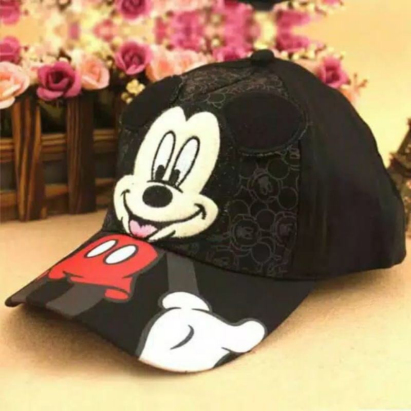 hokkiterus21 ⭐⭐⭐⭐⭐ TOPI MICKEY topi anti debu topi baseball topi miki topi karakter topi anak