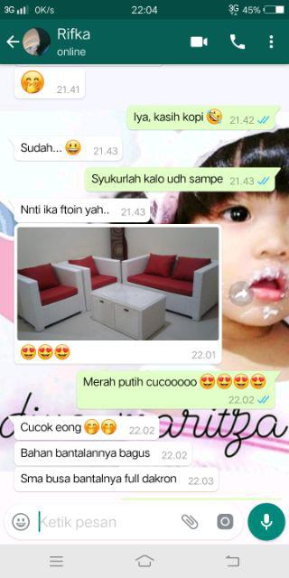 Set Sofa Shabby Rotan Sintetis
