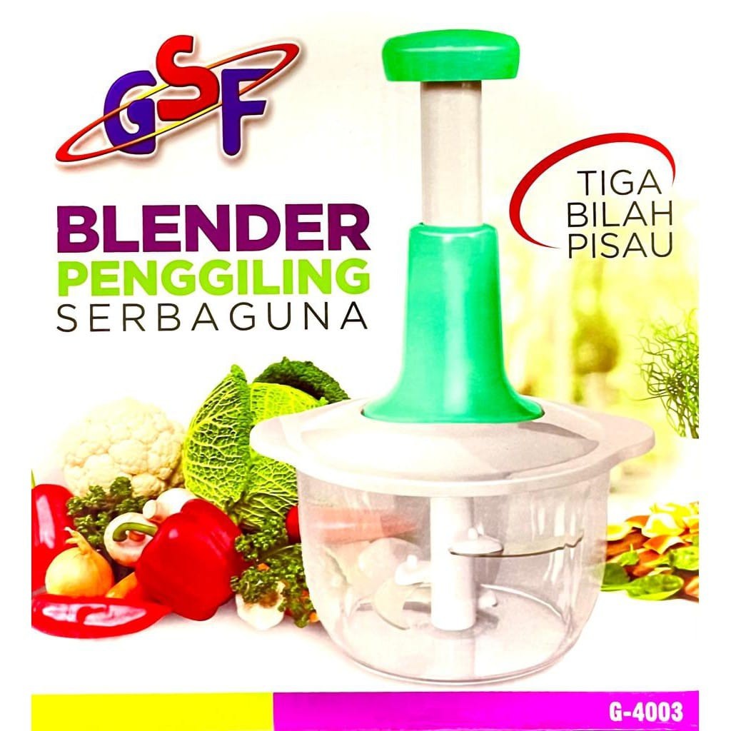 GSF G 4003 Blender Penggiling Daging Food Chopper Manual - Pencacah Pelumat Bumbu Serbaguna
