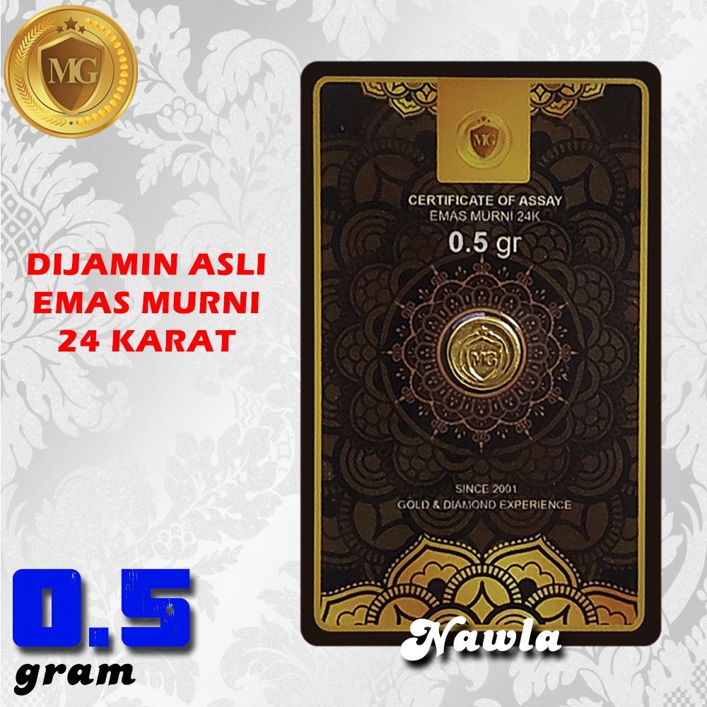 MINIGOLD Black Series 0.5 gr Logam Mulia Asli Emas Murni 24 Karat bersertifikat 0,5 gram