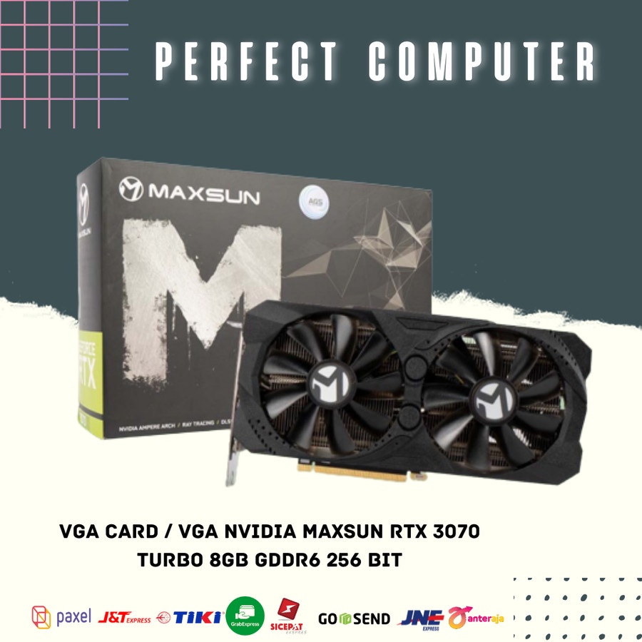 VGA CARD / VGA NVIDIA MAXSUN RTX 3070 TURBO 8GB GDDR6 256 BIT