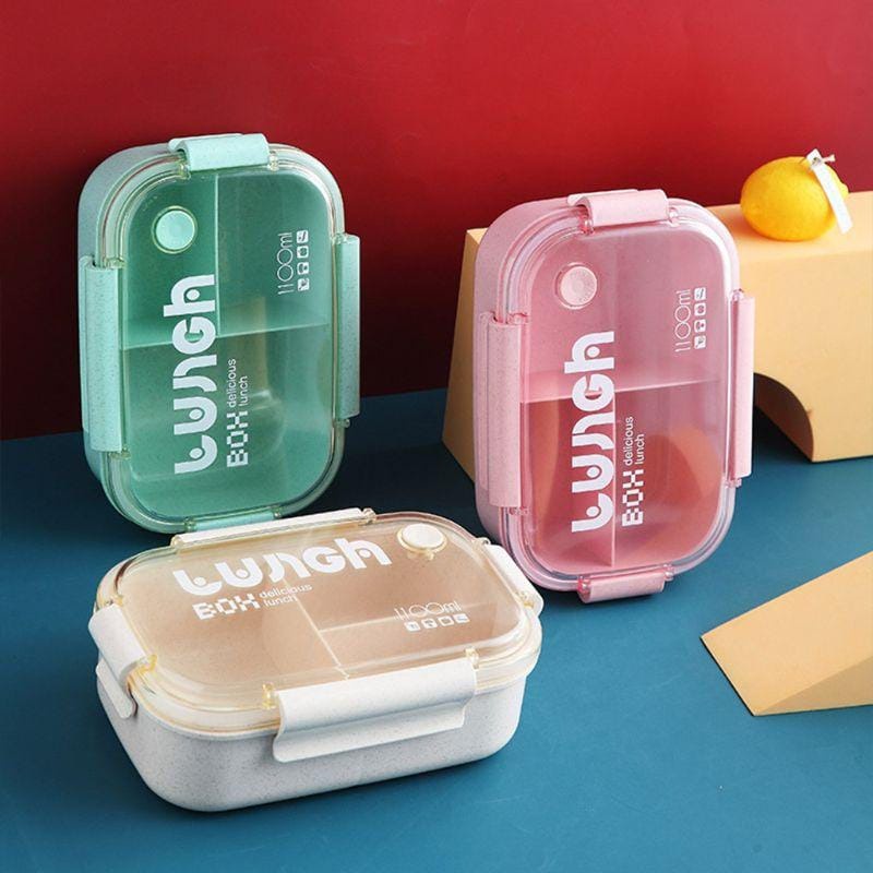 Lunch Box Delicious Bento 6003 Kotak Bekal Makan Set Sekat 1100ML BPA Free 6852