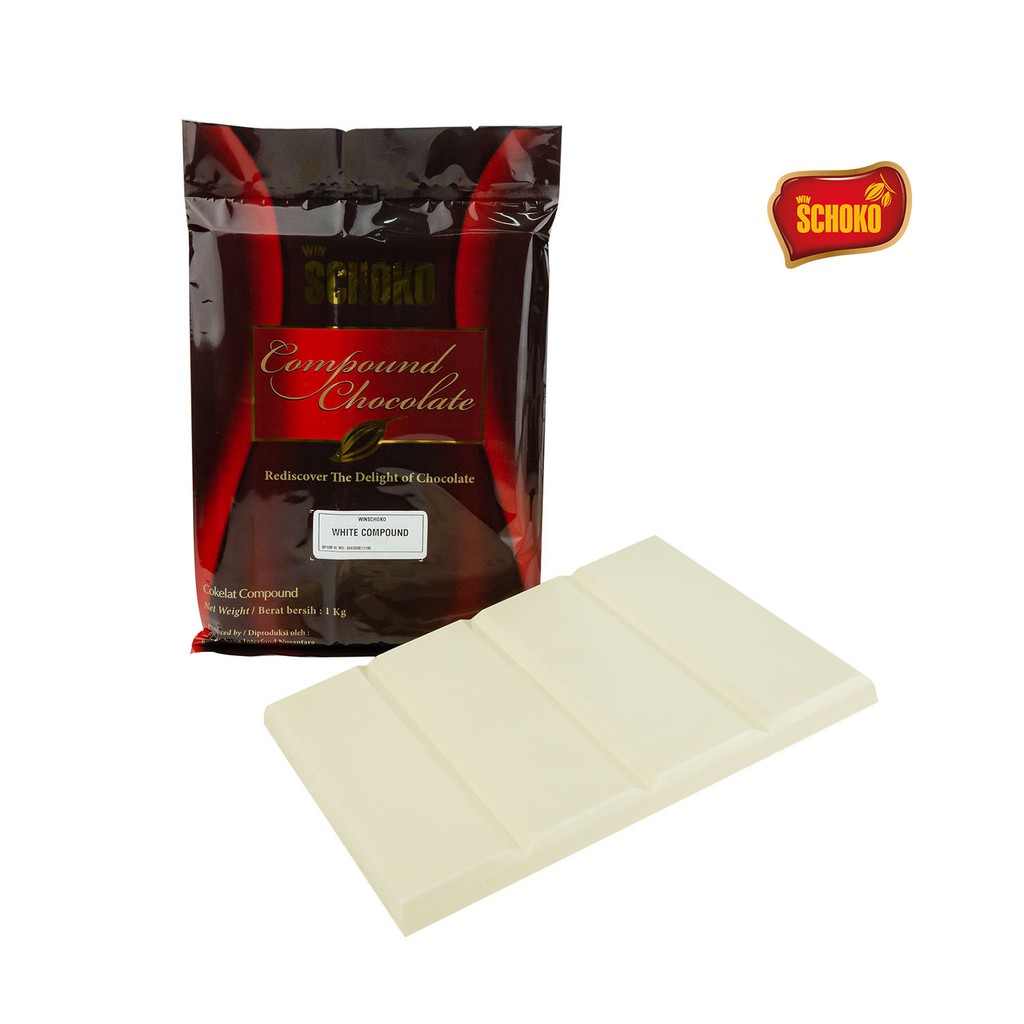 

SCHOKO White Chocolate Compound 1Kg / Coklat Batangan / Coklat Blok / Coklat Putih / Cokelat