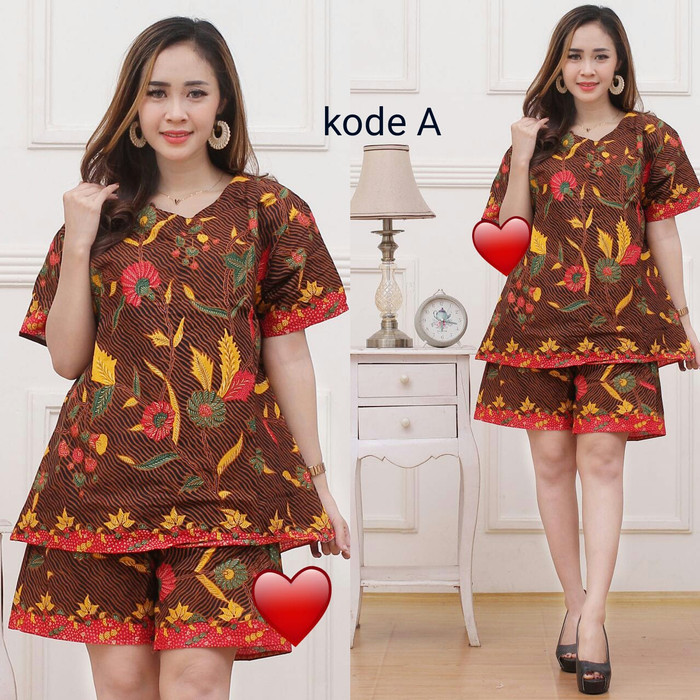 Setelan Batik Unggul Jaya / Setelan Batik Jumbo Ld 110 / Setelan Batik