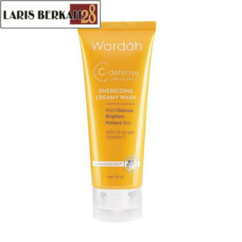 Wardah C-Defense Energizing Creamy Wash 100ml / Wardah Pencuci Muka 100 Ml