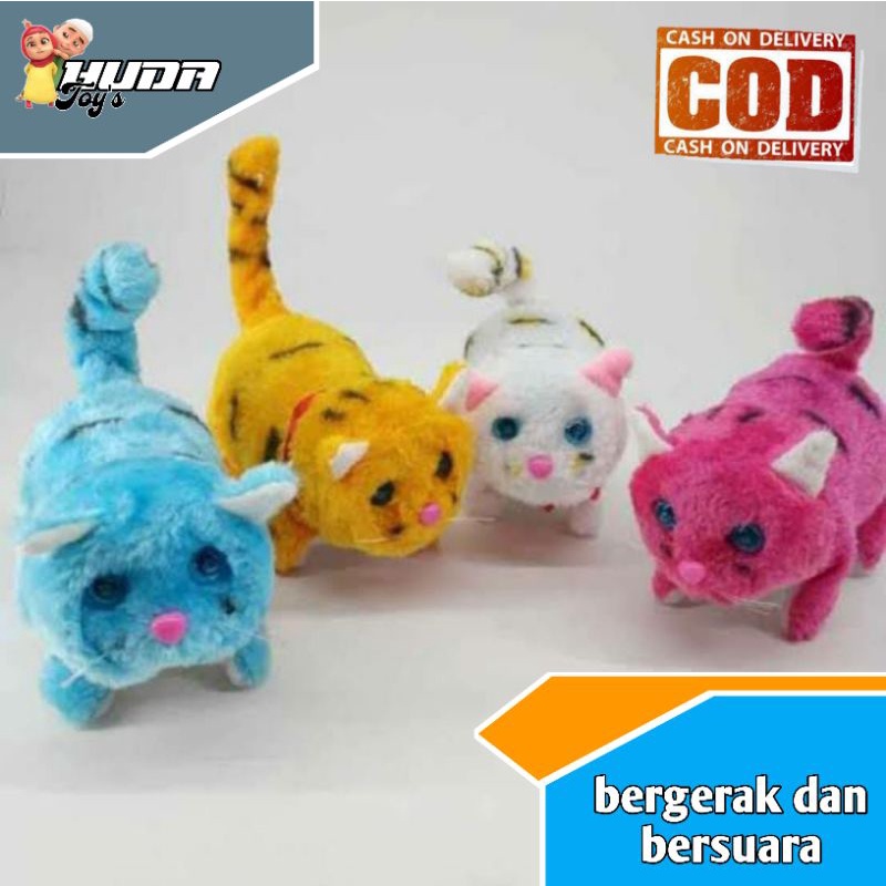 Mainan boneka  kucing bisa bergerak & bersuara seperti aslinya